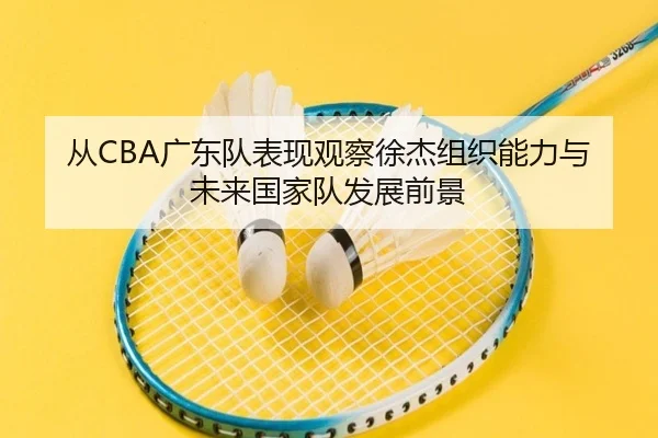 从CBA广东队表现观察徐杰组织能力与未来国家队发展前景